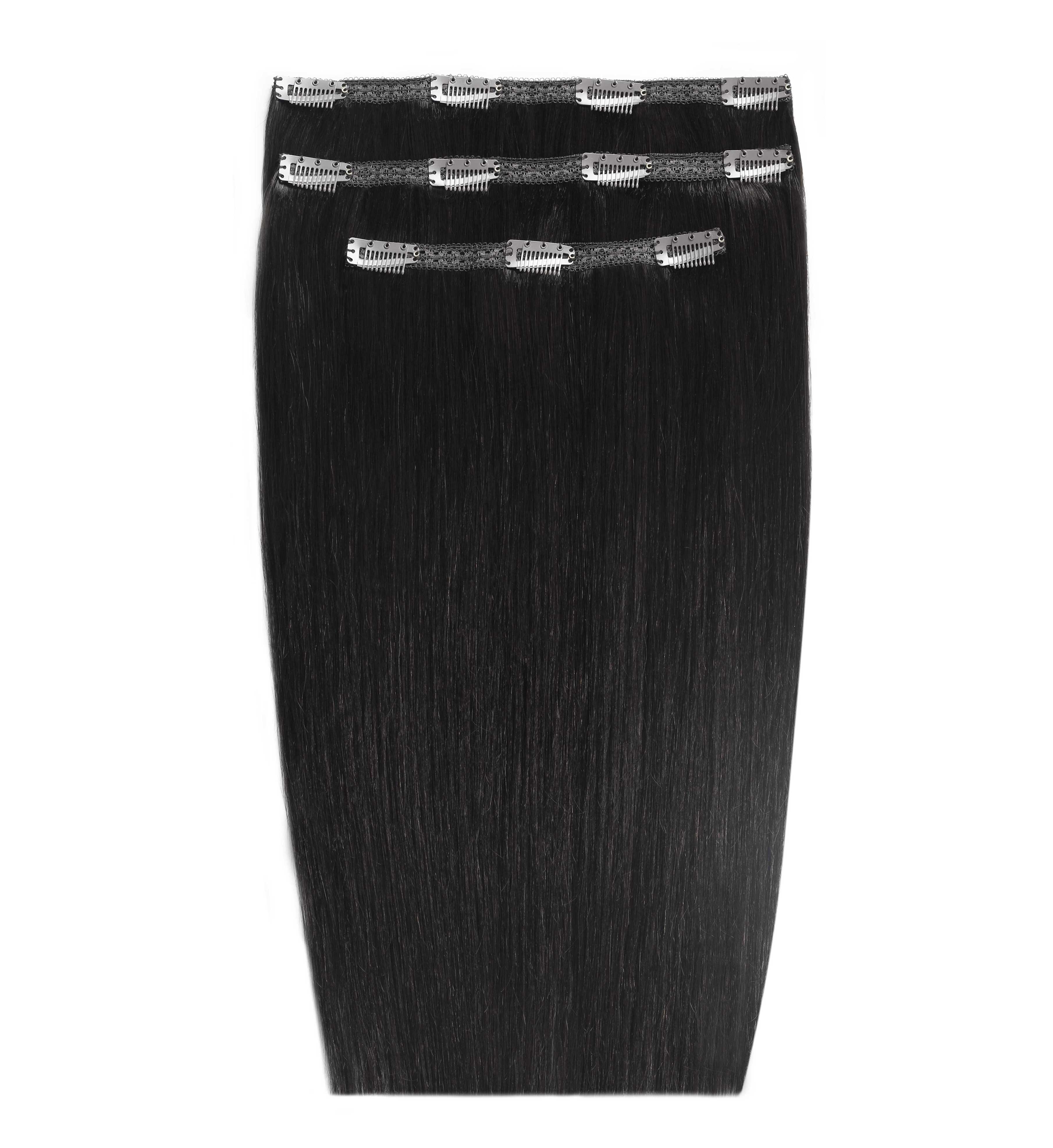 Beauty Works - Deluxe Clip-in 16" (#1 - Jet Set Black)